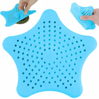 Silikónové sitko do drezu na odpad 15cm modré