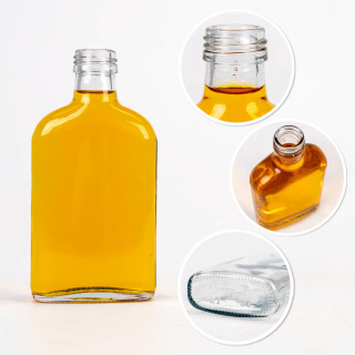 Sklenená fľaša 5ks 200ml 16cm fat