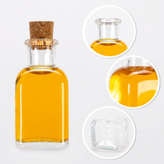 Sklenená fľaša 5ks 50ml 8cm QUADRA