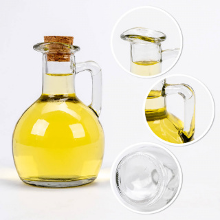 Sklenená fľaša na olej 150 ml so zátkou