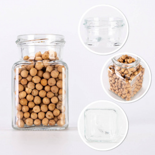 Sklenená nádoba dóza 150ml 9cm s viečkom