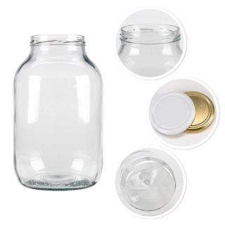 Sklenená nádoba dóza 4000ml 26cm s viečkom