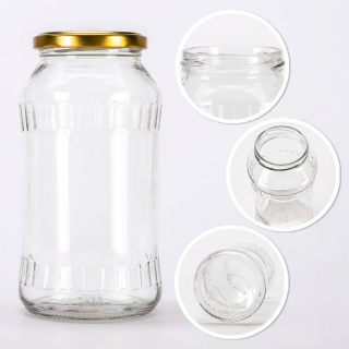 Sklenená nádoba dóza 720ml 16cm s viečkom