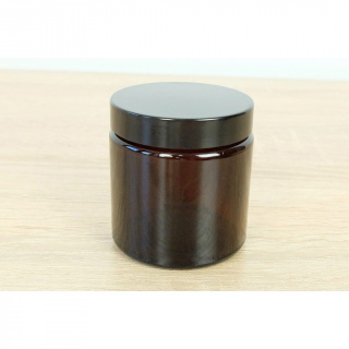 Sklenená nádoba hnedá 120 ml 63x62mm
