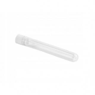 Skúmavka PS 12x75mm s bielym uzáverom 50ks