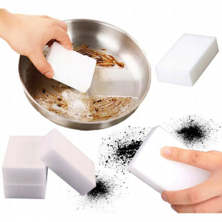 Špongia na čistenie nečistôt 10x6x2cm biela