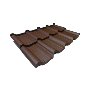Modulárny plechový šindeľ Retto matná hnedá