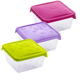 Štvorcová plastová nádoba na potraviny Branq Rukola 0,75l