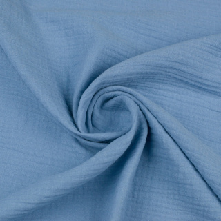 Látka mušelín bavlnený bledomodrá 100% bavlna 0,5m