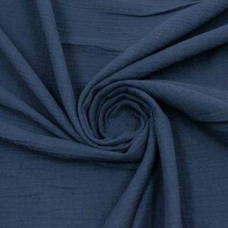 Látka mušelín bavlnený námornícka modrá 100% bavlna 0,5m