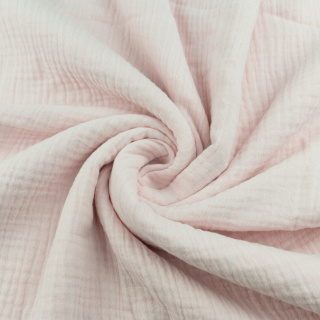 Látka mušelín bavlnený bledá ružová 100% bavlna 0,5m