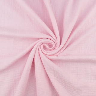 Látka mušelín bavlnený svetlá ružová 100% bavlna 0,5m
