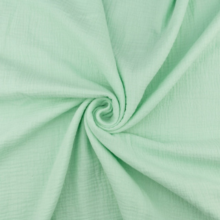 Látka mušelín bavlnený limetková 100% bavlna 0,5m