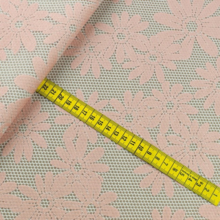 Látka sieťovina tyl broskyňová kvety 0,5m