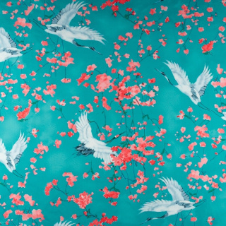 Látka Jersey ITY Kimo kvety vzor pletenina 0,5m