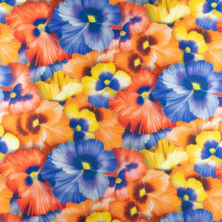 Látka Jersey ITY Kimo kvety vzor pletenina 0,5m