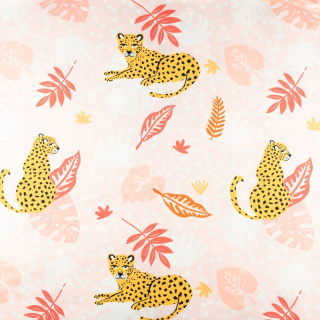 Látka Jersey ITY Kimo ružová leopard pletenina 0,5m