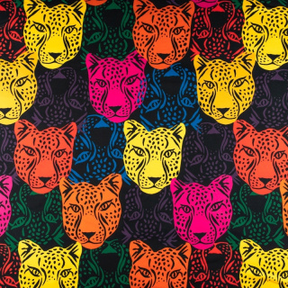 Látka Jersey ITY Kimo leopard vzor pletenina 0,5m