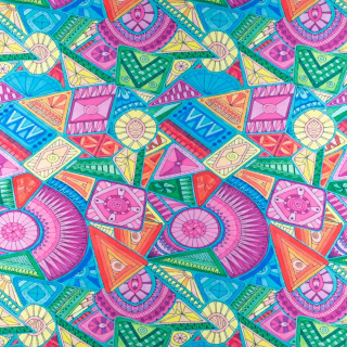 Látka Jersey ITY Kimo orientálny vzor pletenina 0,5m