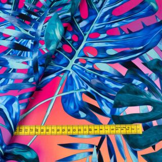 Látka Jersey ITY hladká monstera pletenina 0,5m