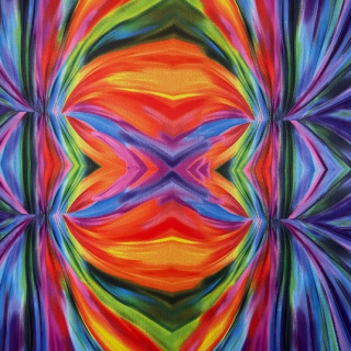 Látka Jersey ITY Kimo abstrakcia vzor pletenina 0,5m