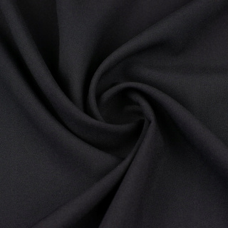 Látka Panama čierna univerzálna na závesy hladká bez vzoru 0,5m