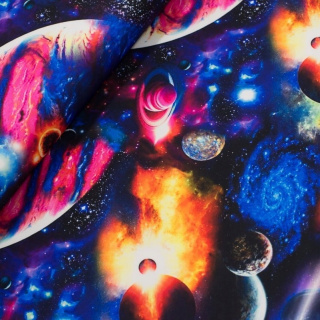 Látka Zara rolák vesmír vzor pletenina 0,5m