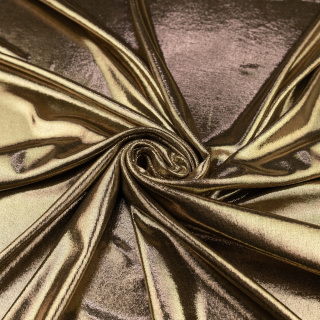 Látka pletenina metalická zlatá lesk 0,5m