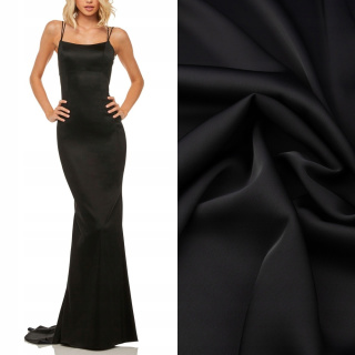 Látka na večerné šaty čierna hladká 0,5m