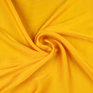 Látka šifón hodvábny žltá hladká bez vzoru 0,5m