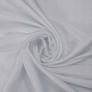 Látka šifón hodvábny biela hladká bez vzoru 0,5m