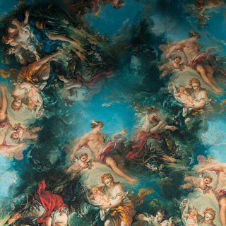 Látka šifón hodvábny zelená hladká fresky vzor 0,5m