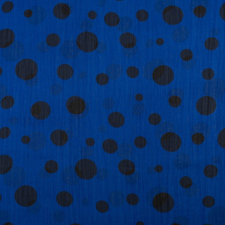 Látka šifón krešovaný modrá hladká bodky 0,5m