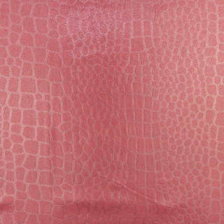 Látka šifón koralová hladká krokodília koža vzor 0,5m