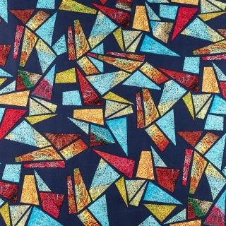 Látka viskózová geometrický vzor 100% viskóza 0,5m