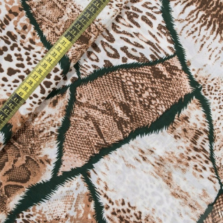 Látka viskóza 100% mäkká zvierací vzor 0,5m