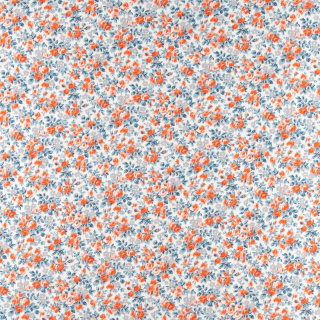 Látka viskózová biela kvety 100% viskóza 0,5m