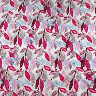 Látka viskózová ružové kvety 100% viskóza 0,5m