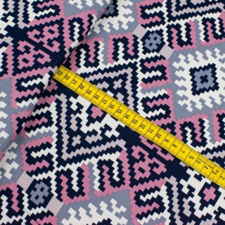 Látka viskózová pletenina mäkká orientálny vzor 0,5m