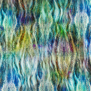 Látka viskózová zeleno-modrá 100% viskóza 0,5m