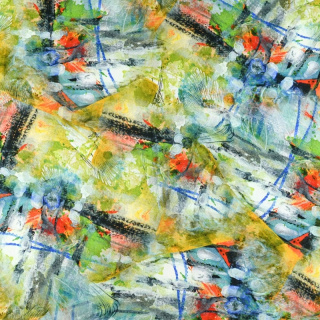 Látka viskózová umelecký vzor 100% viskóza 0,5m