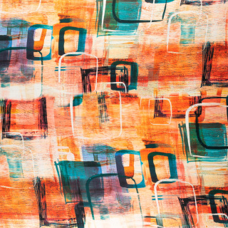 Látka viskóza twill oranžová hladká roztieraný 0,5m