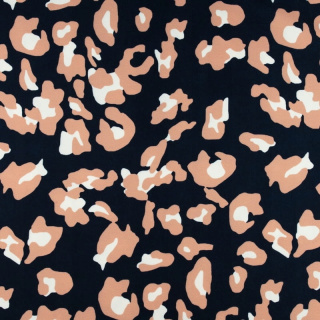 Látka viskóza twill námornícka modrá hladká leopard 0,5m
