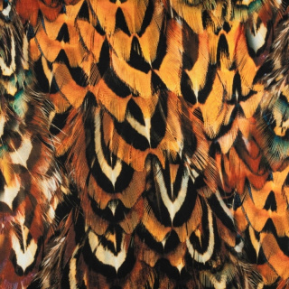 Látka viskóza twill oranžová hladká perie 0,5m