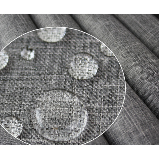 Vodoodolná tkanina imitácia ľanu tmavošedá 160 cm 0,5 mb 210g/m²