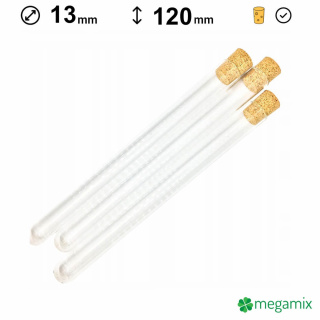 Sklenené skúmavky 120mm priemer 13mm 10ks