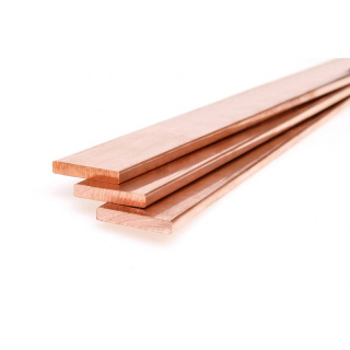 Medená plochá lišta tyč 25x10 mm