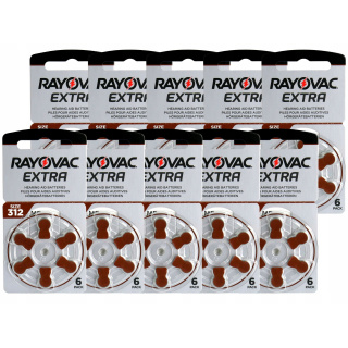 Batérie do načúvacieho prístroja 60ks Rayovac typ 312/PR41