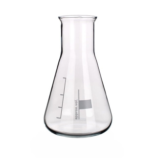 Erlenmeyerova banka 500 ml, široké hrdlo, borosilikátové sklo BORO 3.3 - Glassco