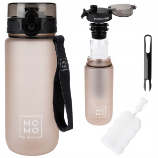 Fľaša na vodu športová s rukoväťou MomoWay svetloružová 600ml
